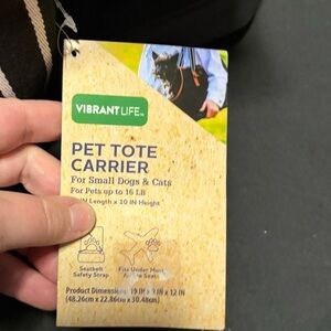 Vibrant Black and Brown Pet Carrier